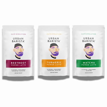 Urban Barista Superfood Latte Trio - Matcha, Turmeric, Beetroot
